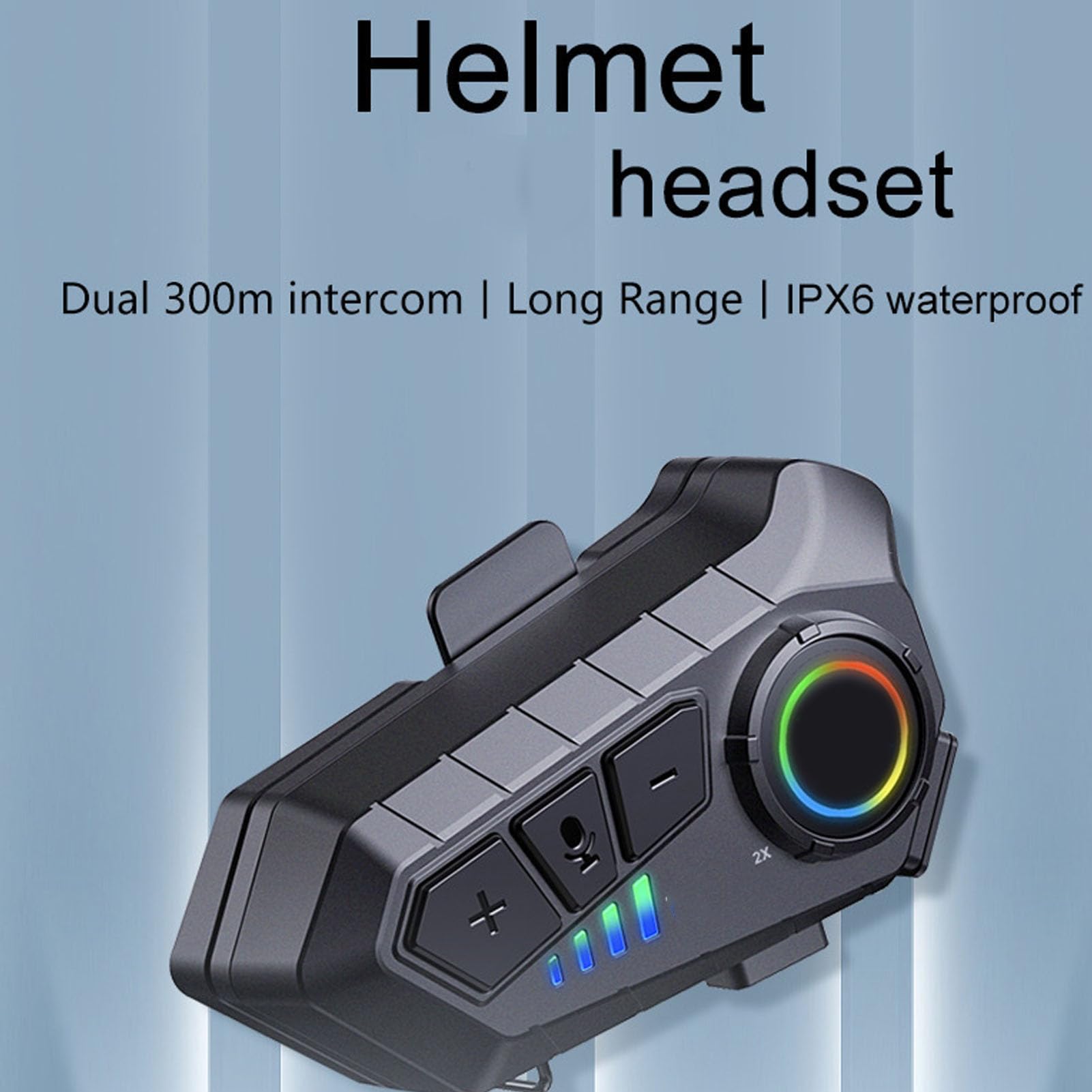 Focket Auricolare Bluetooth per Casco Moto, Doppia Riduzione del Rumore