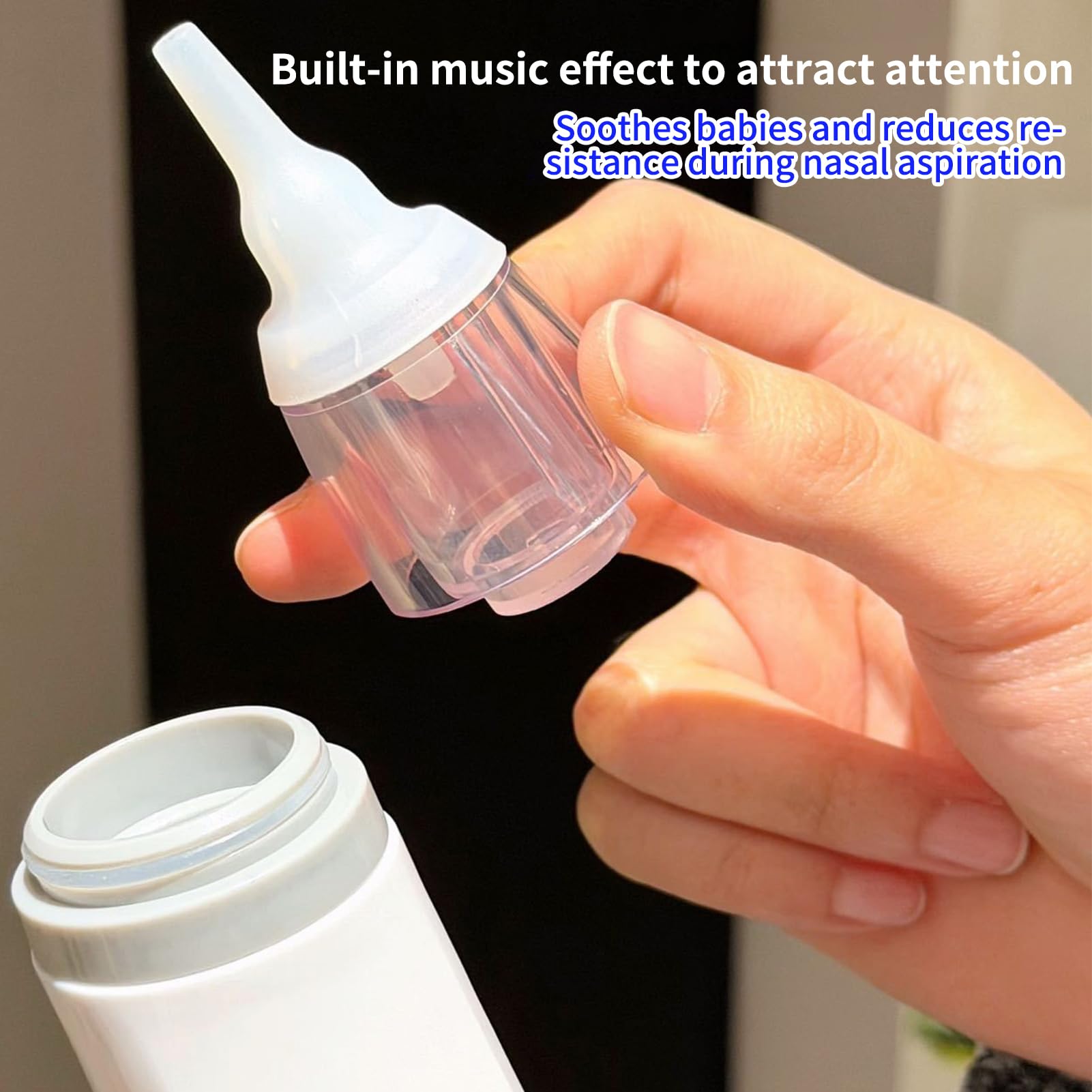 Aspirador Nasal para Bebés y Niños Dispositivo Calmante Recargable e