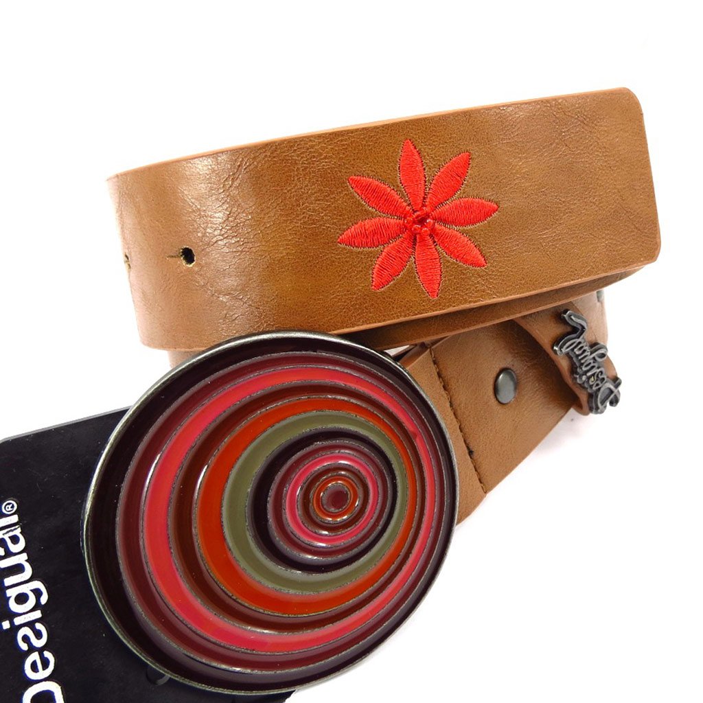 Designer belt 'Desigual' brown orange.