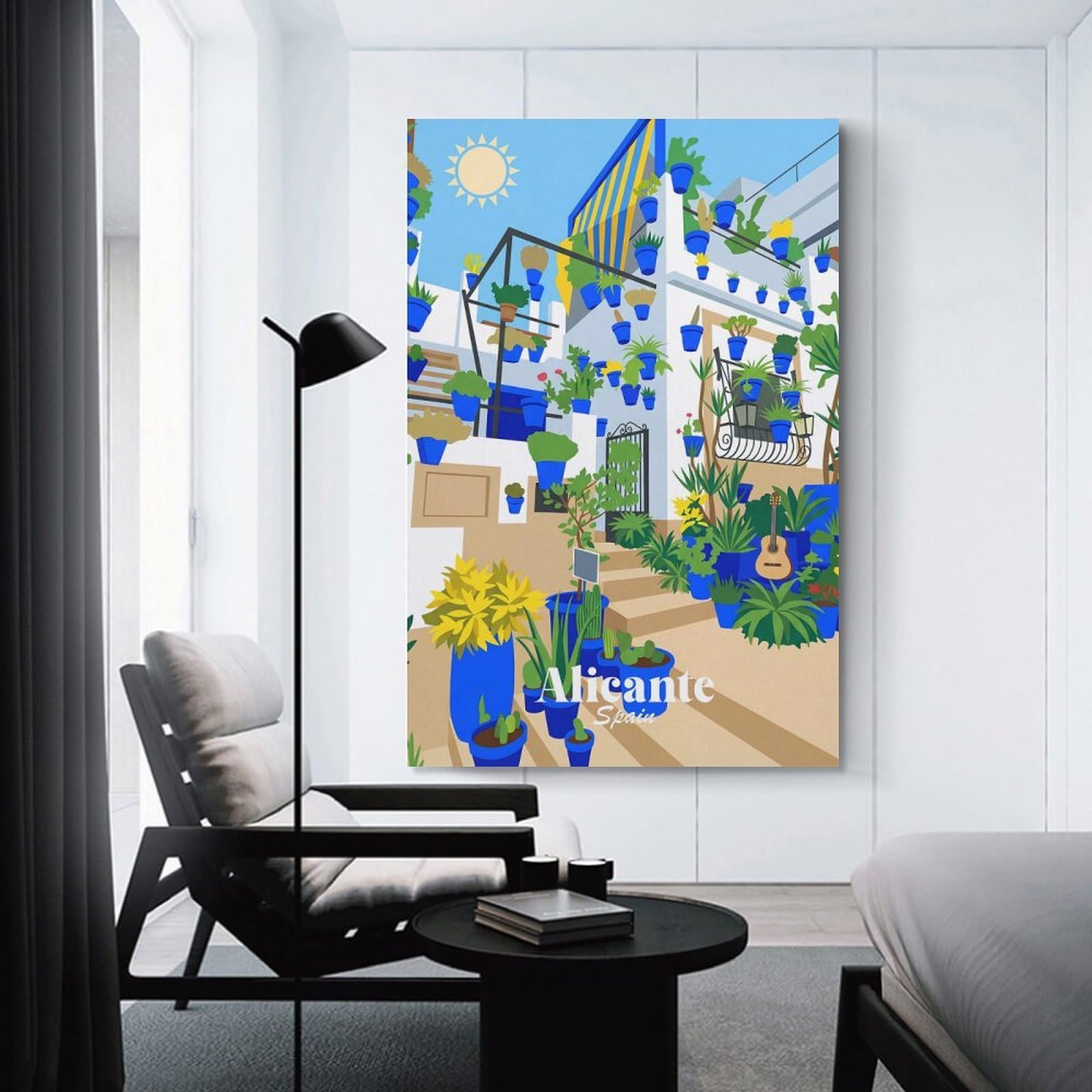 Junmoney Unframe-Style-14-2 Canvas Wall Art Alicante Spain, 24X36inch(60X90cm), For Lounge, Study, Hallway Or Flat Walls, Canvas Wall Art That Fits Changing Layouts
