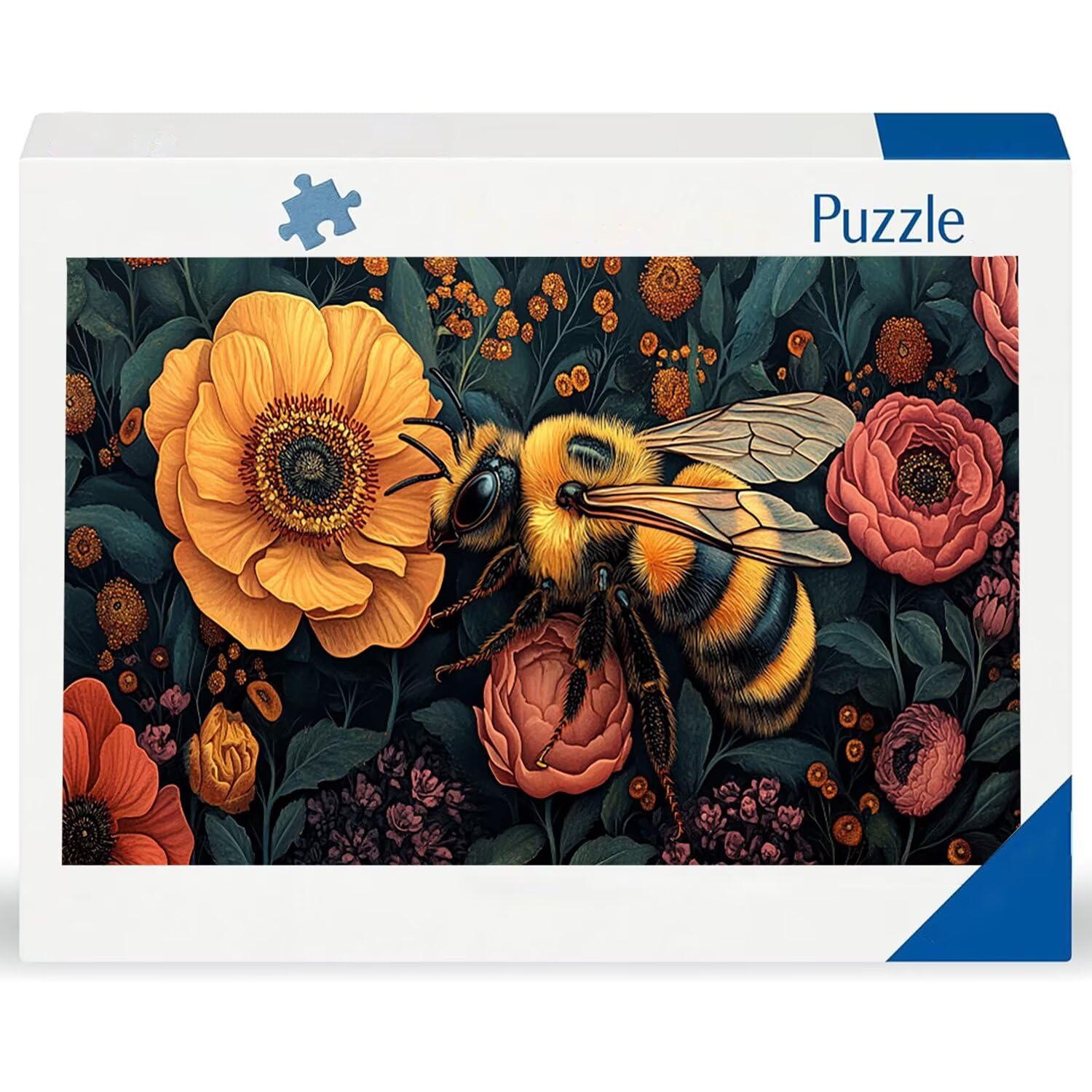 Puzzle dla dorosłych 1692 sztuk, kwiaty pszczół puzzle, trudne, wyzwanie, puzzle idealnie pasują, napis na plecach, bez pudru, prezent dla seniorów (179 x 31 cm) v716