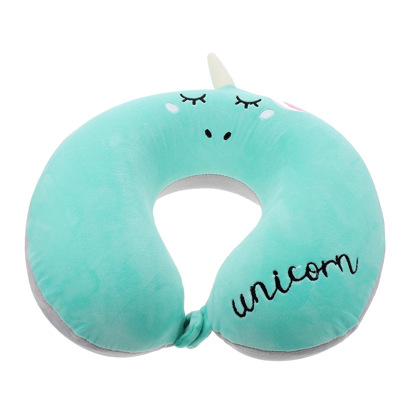 KICHOUSE Almohada de Viaje en Forma de U de Memoria Viscoelástica Verde, Cojín Cervical para Soporte Ergonómico del Cuello, Almohada para Dormir en Avión, Coche y Oficina, Funda Extraíble