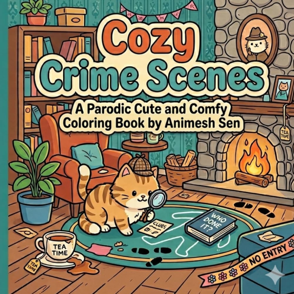 Cozy Crime Scenes Coloring Book for Adults: Cute & Dark Humor Animal Illustrations for Stress Relief: Cozy Crime Scenes Coloring Book for Adults: Cute ... Humor Animal Illustrations for Stress Relief