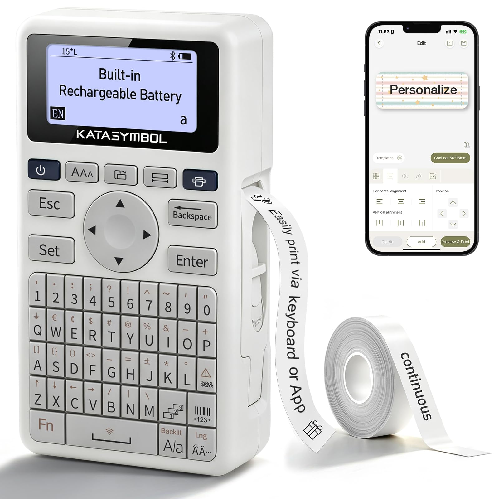 SUPVAN Label Maker - Bluetooth Keyboard Printer -10