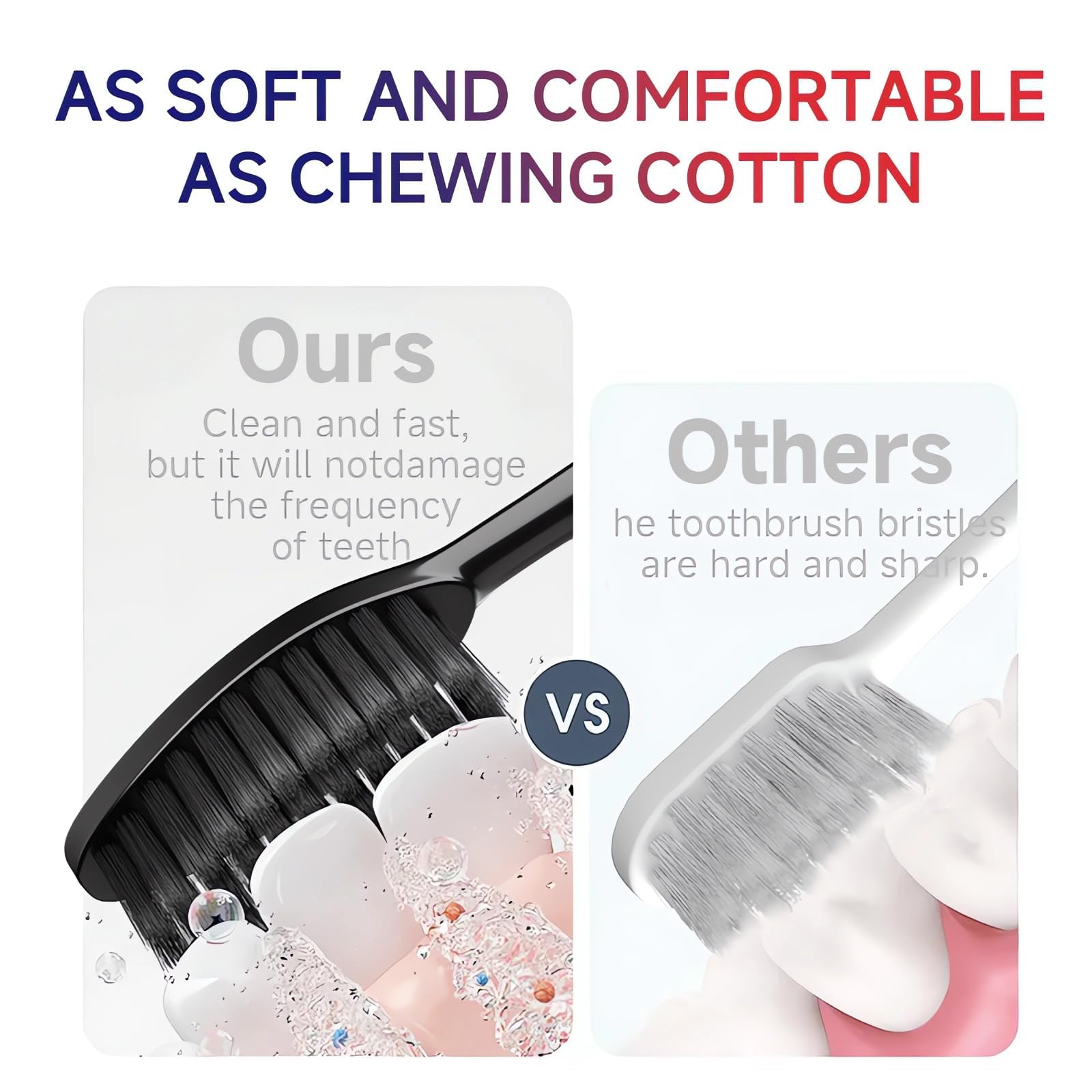 Confezione da 50 spazzolini monouso di alta qualità, confezionati singolarmente, spazzolini da denti per bambini, spazzolini da denti con setole morbide medie, manico ergonomico, perfetti per