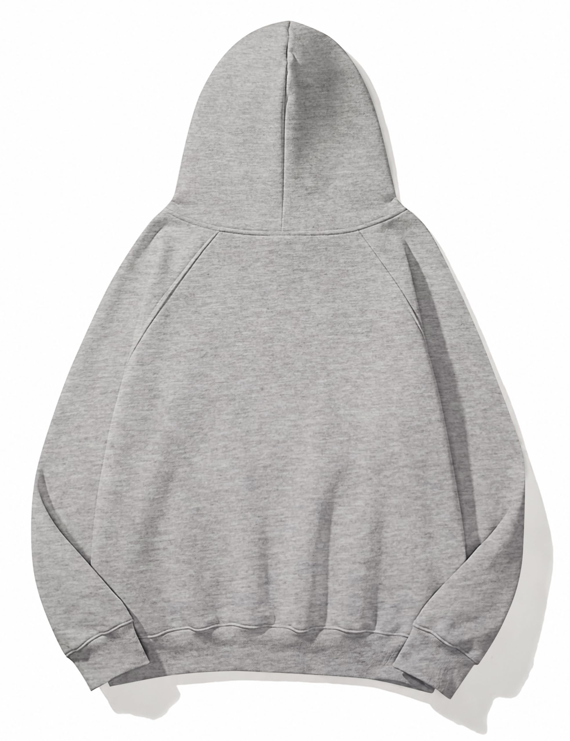 Lauweion Damen-Kapuzenpullover aus Fleece, langärmlig, mit Kängurutasche, fallende Schultern