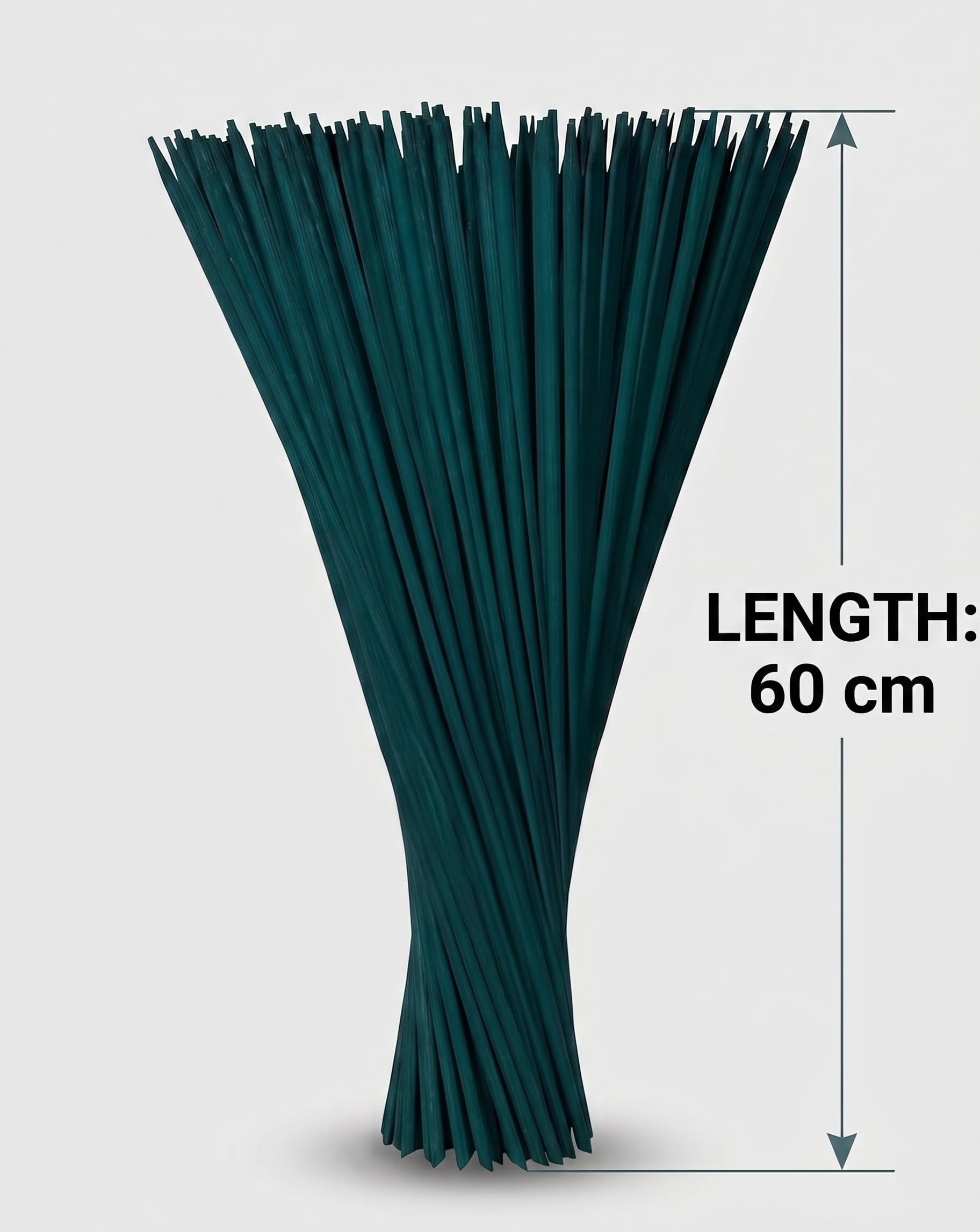 Bastoncini di supporto per piante – Confezione da 100 bastoncini di bambù da 60 cm – resistenti alle intemperie per fiori – bastoncini di legno da 61 cm per casa o giardino – ideali per