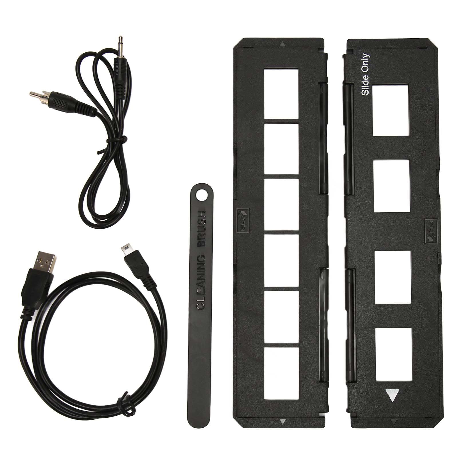 Scanner per Pellicole Scanner per Diapositive JPEG da 5 MP LCD TFT da 2,36 Pollici per 35 Mm/135 Mm Colore Bianco | Luminosità Regolabile Anteprima Riproduzione Modifica | Trasferisci