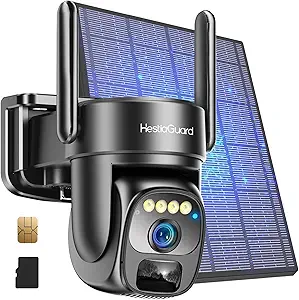 4G LTE Solar Cellular Security Camera Wireless Outdoor, No WiFi Security Camera, Human Tracking, PIR Motion Sensor, Mobile Remote Cell Camera with Built-in SIM Card(Subscription Needed) asin的图片
