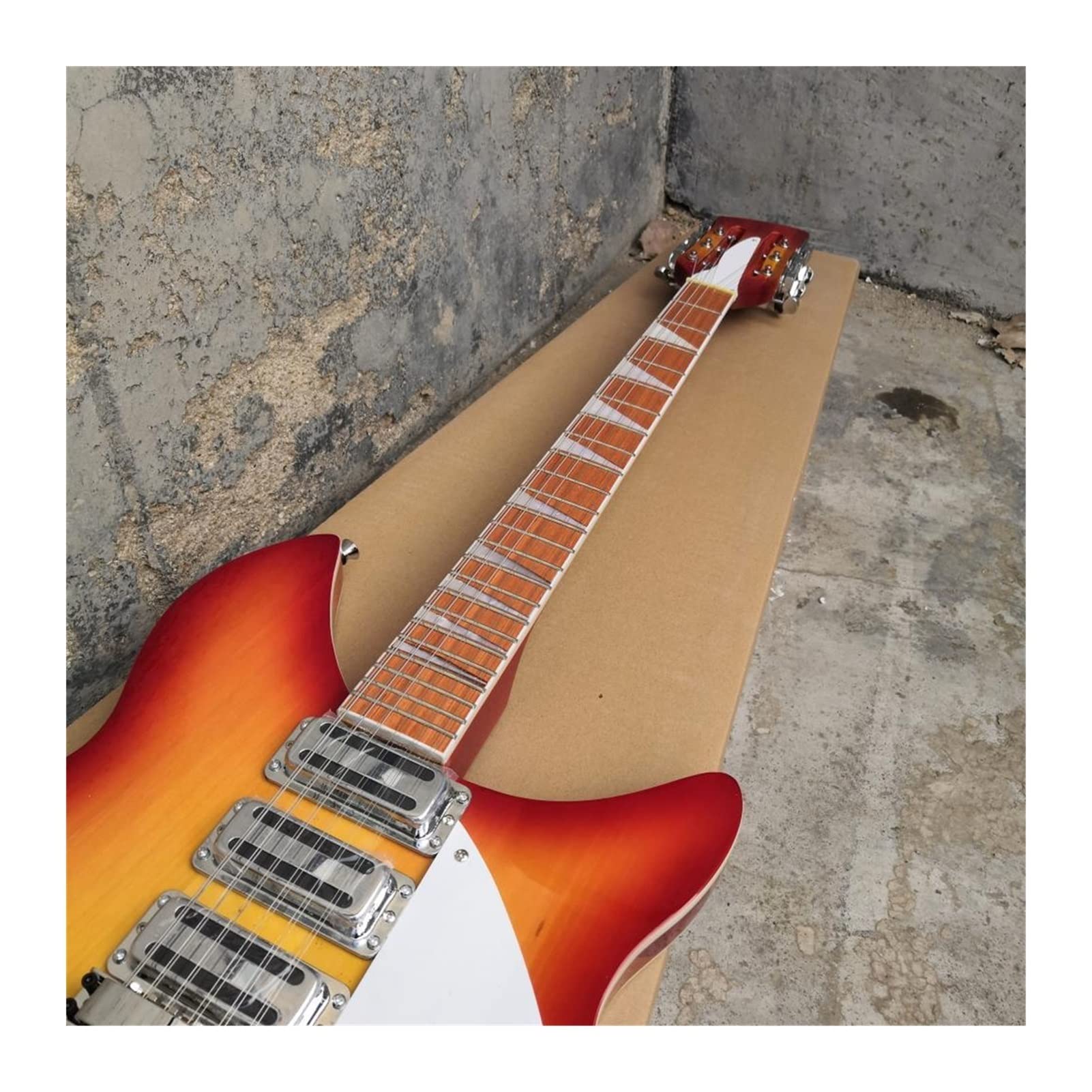 Amazon | エレクトリックギター赤ローズウッドの指板12弦エレキギター