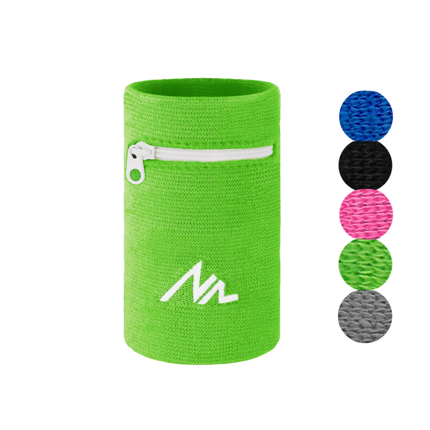 NEWZILL Wrist Wallet Wristband with Zipper - Cotton Sweatbands for Men & Women, Ideal for Sport, Running, Walking, Basketball, Football, Tennis, Hiking, Workout, and More