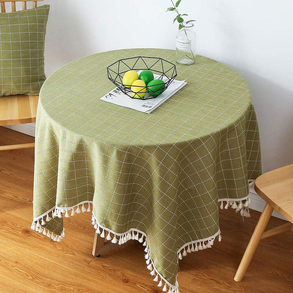 Nappe de cuisine moderne verte couverture de table épaisse 130 x 130 cm