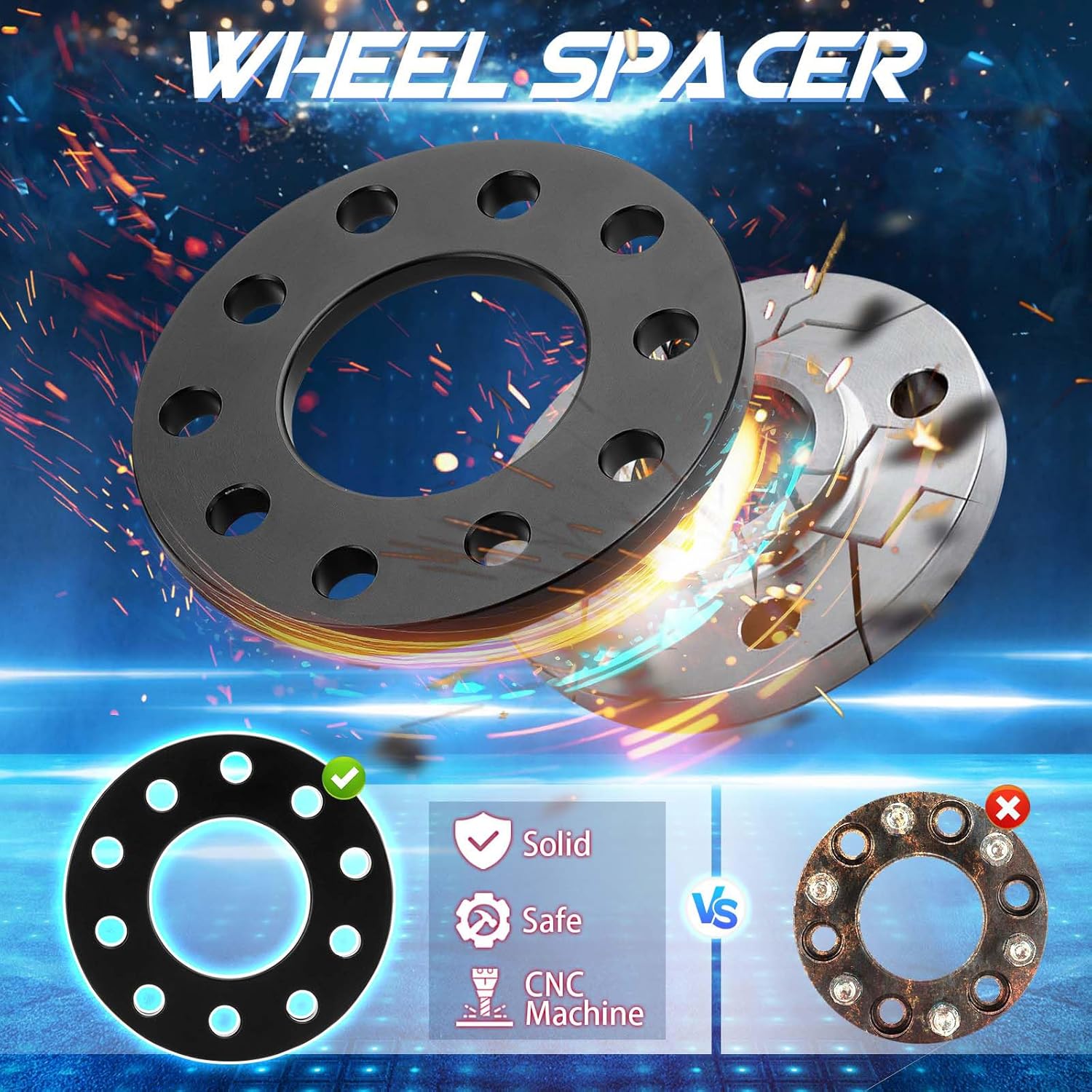 TadaMark 5x120 5x127 Wheel Spacers 12mm 5x5 Wheel Adapters 78.1mm Bore fit for Chevrolet Corvette 1984-2021 Camaro 1982-2002 Dodge Durango 2011-2021 Jeep Grand Cherokee 1994-2021 BMW 128i 135i 4pc