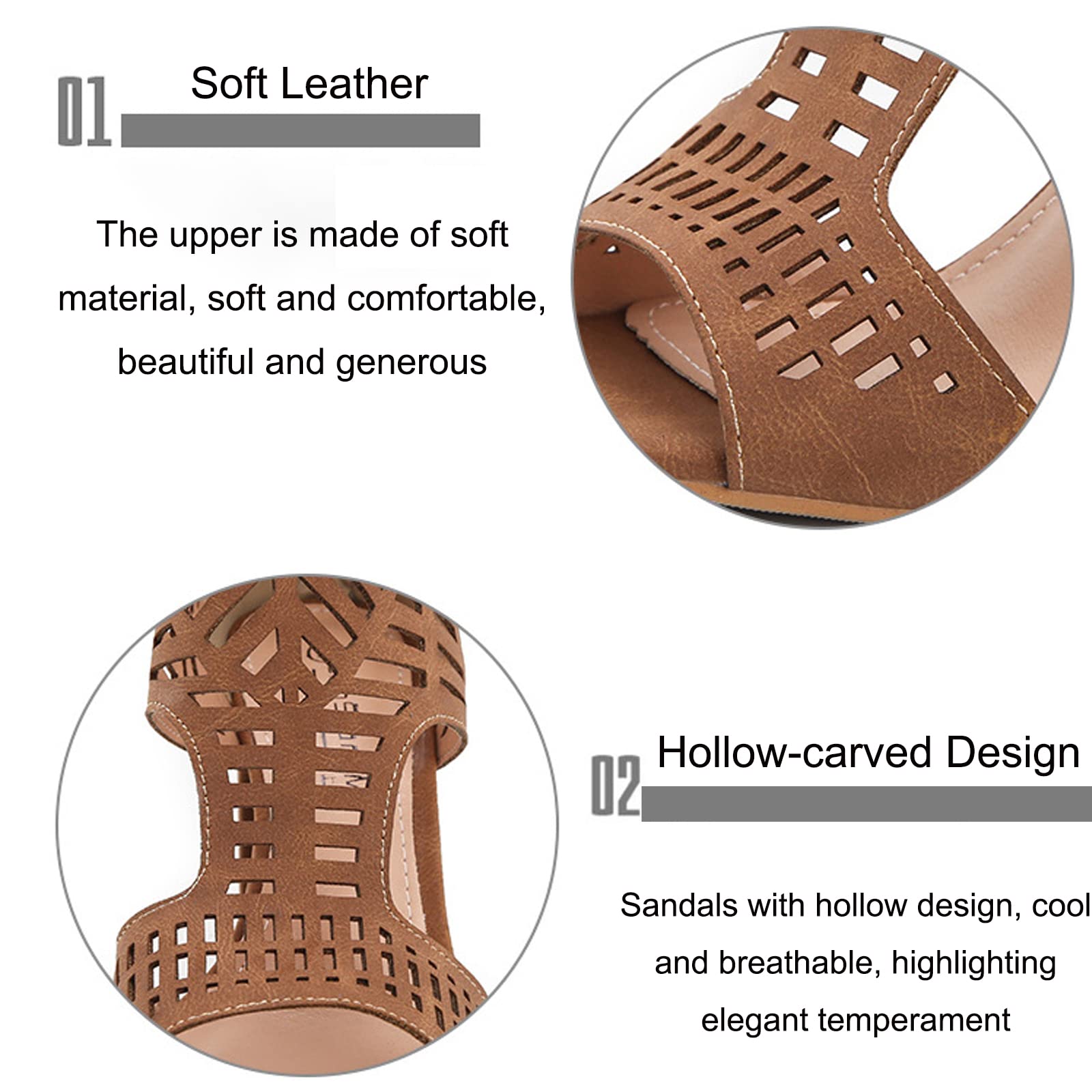 UGOSELEC Women Open Toe Chunky Heels Sandals,Summer Comfy Non-Slip Cutout Ankle Strap Block Heel Party Dressy Sandals Gladiator Sandals (5,Blue,5)