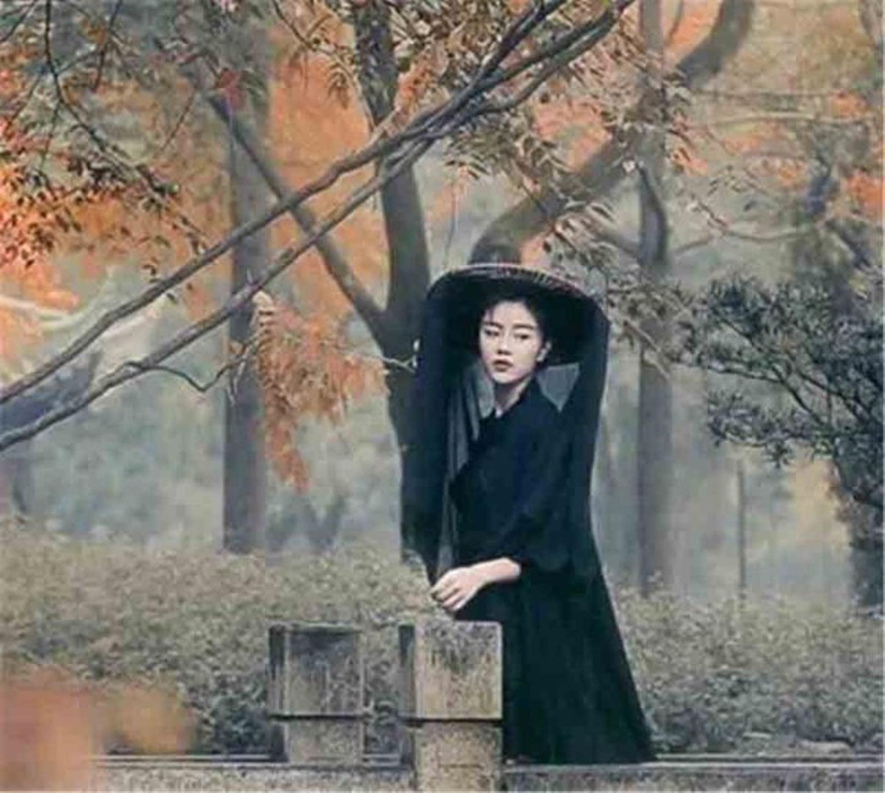 JIMINISO Chinese Ancient Vintage Cap Women Hanfu Hat With Long Veil Douli Hat Cosplay Prop Hanfu Bucket Hats White Red Black For Women