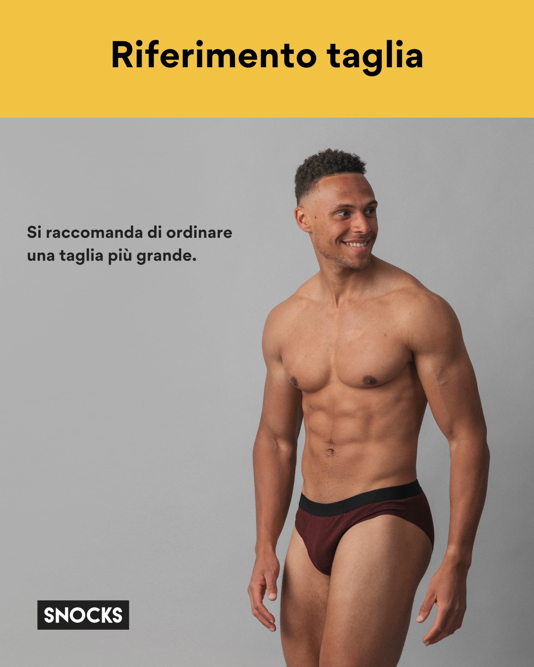 Snocks Slip Uomo Cotone Pacco da 6 Mutande Uomo Slip