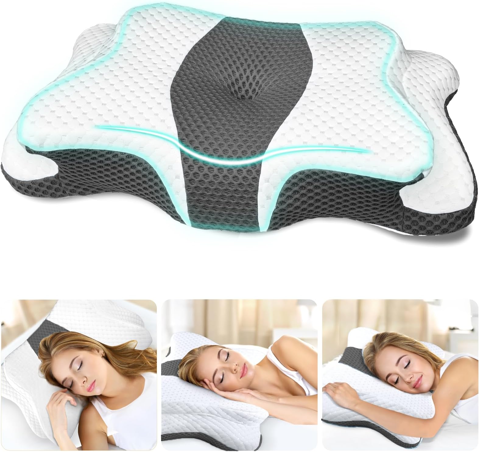 JINXIA Cervical Neck Pillows for Neck and Shoulder Pain