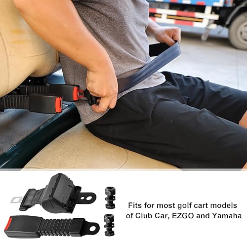 Miniatura 6 de Roykaw Cinturones de seguridad para carrito de golf, compatible con EZGO Club Car Yamaha - Gran calidad de grado automotriz
