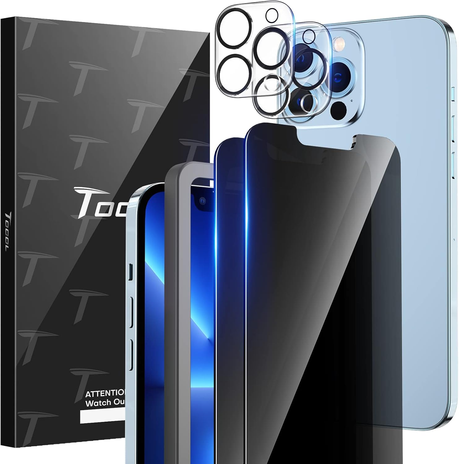 TOCOL [2+2 Pack for iPhone 13 Pro Max 6.7'' 2 Pack