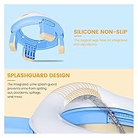 Vista 7 de Orzbow Inodoro portátil de entrenamiento para ir al baño, asiento de viaje para niños y niñas con protector contra salpicaduras, artículos