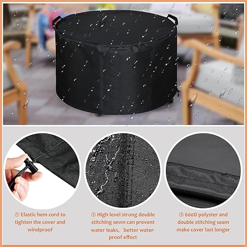 Miniatura 64 de SheeChung Cubierta para hoguera para estufa individual, hoguera al aire libre, sin humo, pequeña, redonda, impermeable, refugio de poliéster 600D