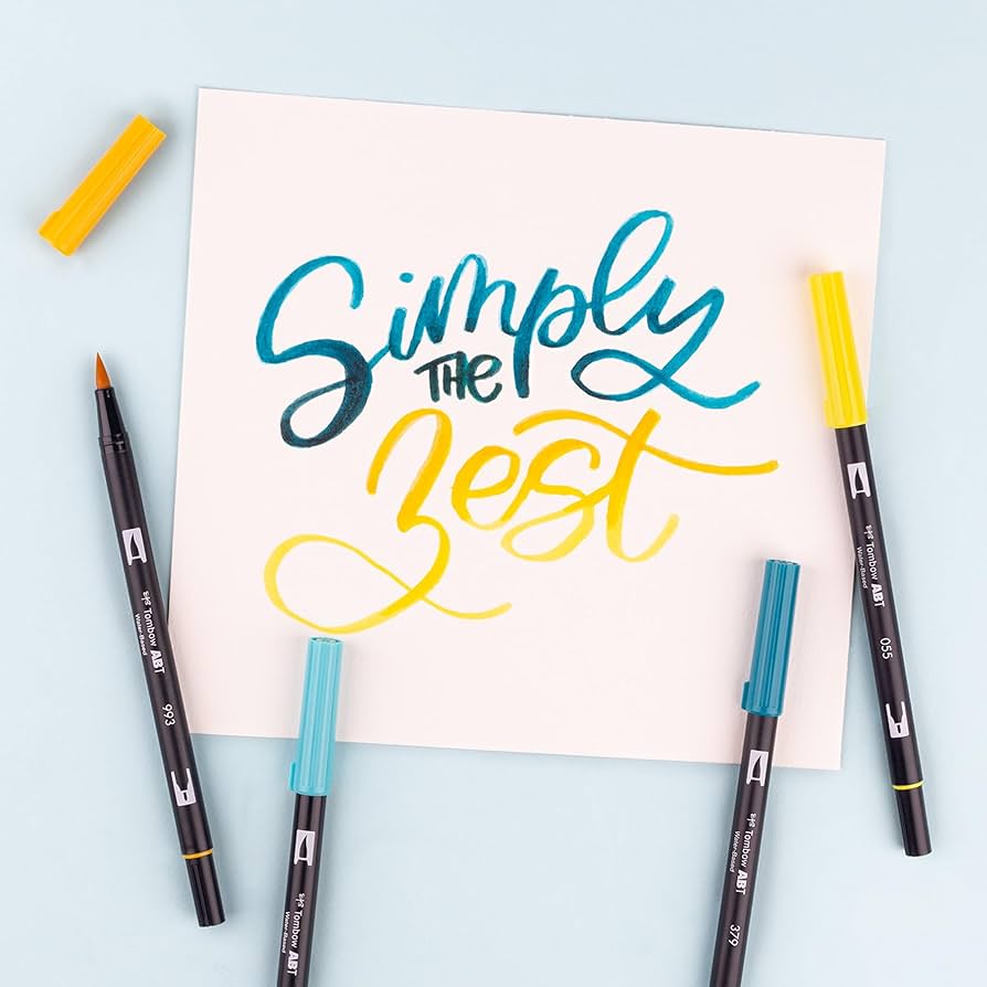 Amazon.com: Tombow Dual Brush Pen Set, Lemon Squeezy 6