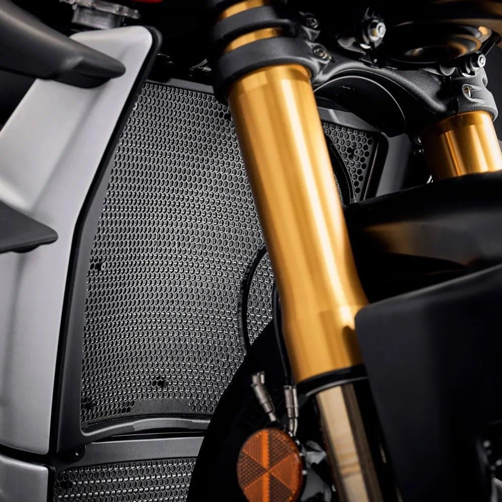 pokrywa chłodnicy motocyklowej Grzejnik motocyklowy aluminiowa osłona grilla obudowa ochronna Grill ochronny pasuje do Ducati Panigale V4 V4S V4R 2018-2024(EP-LOGO)