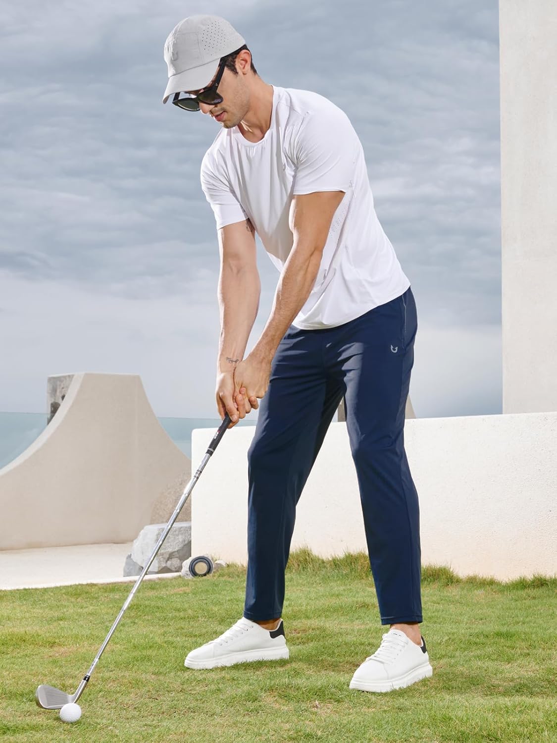 NORTHYARD Men’s Athletic Track Pants Sweatpants with Zipper Pockets Workout Gym Jogger Pants Open Bottom - Image 3