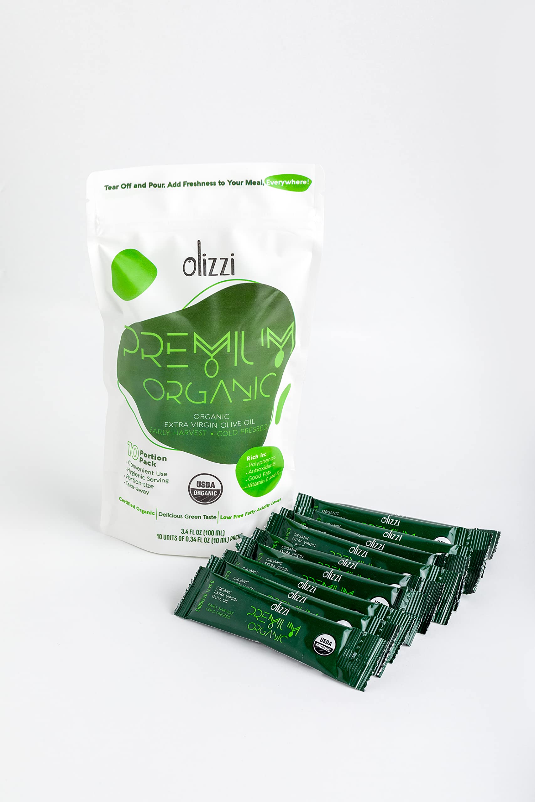 Buy Olizzi Olive Oil Packets Premium Organic Extra Virgin 2021 Award