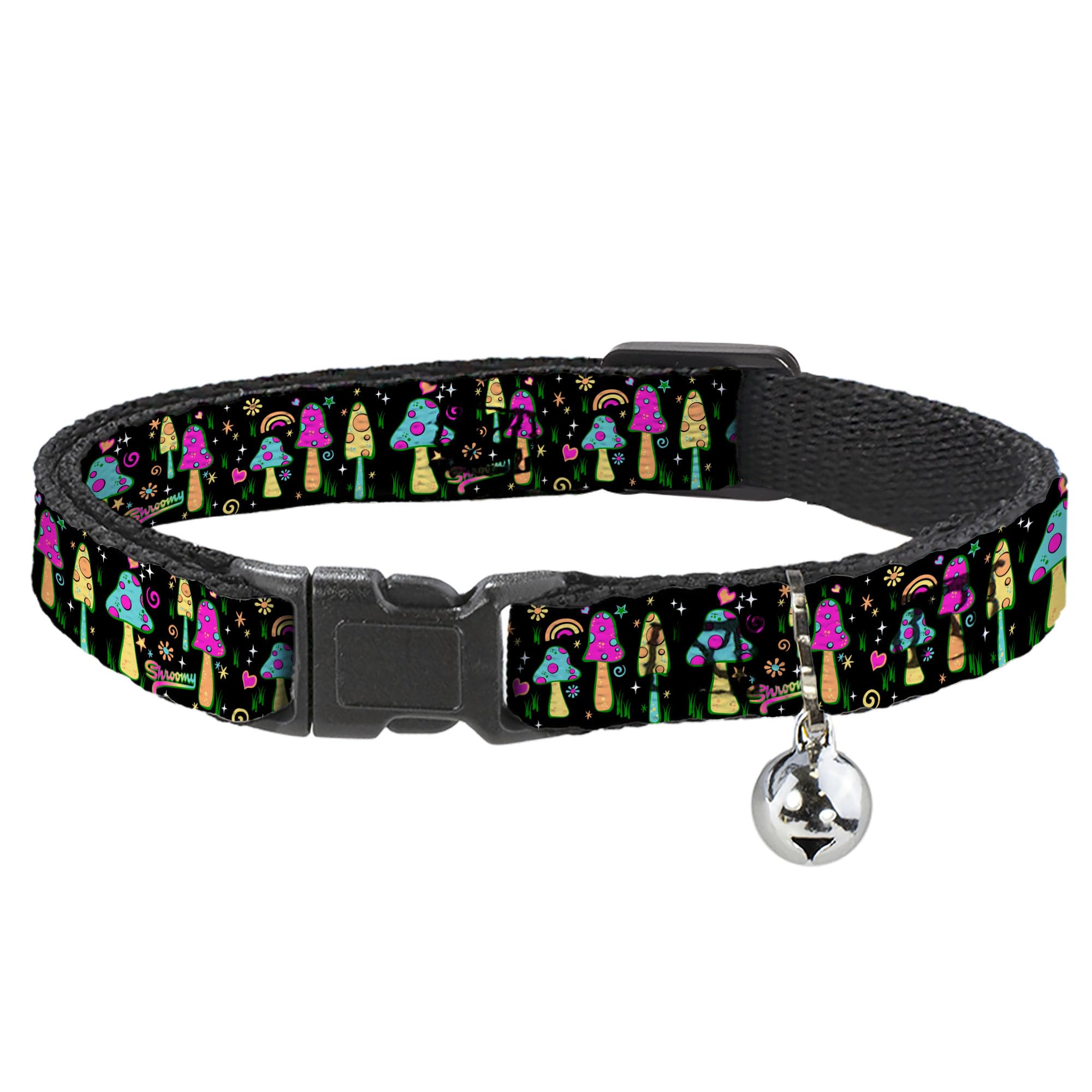 Collar de gato con campana sonora y clip plástico regulable de media pulgada Buckle-Down