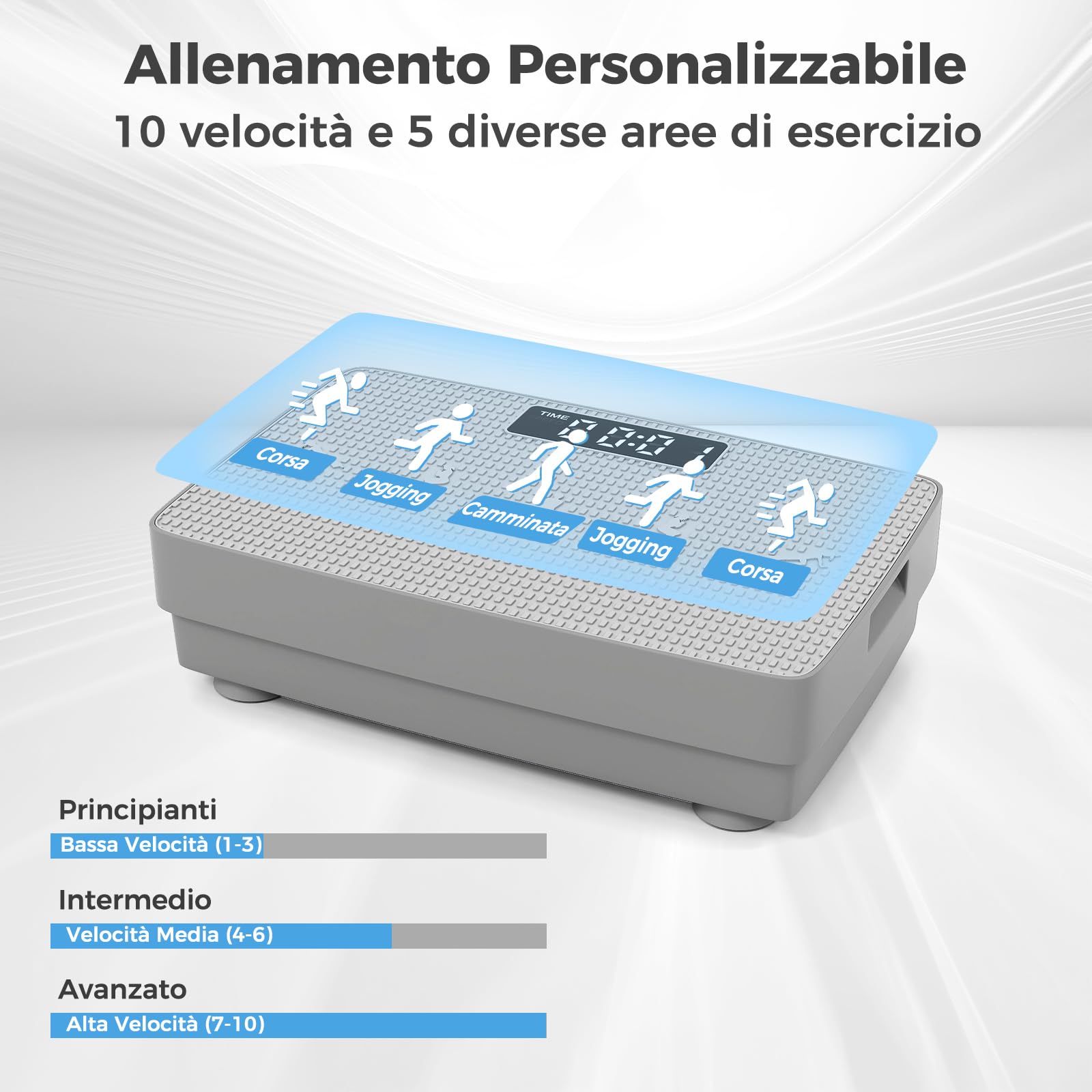 COSTWAY Pedana Vibrante Dimagrante con 10 Velocità Regolabili e Timer
