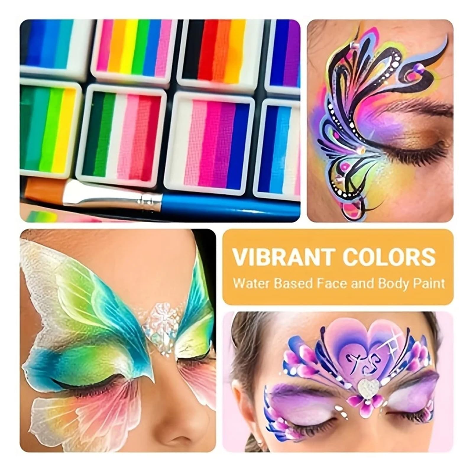 palette de peinture corporelle Palette de 65 couleurs pour le maquillage du visage et corps