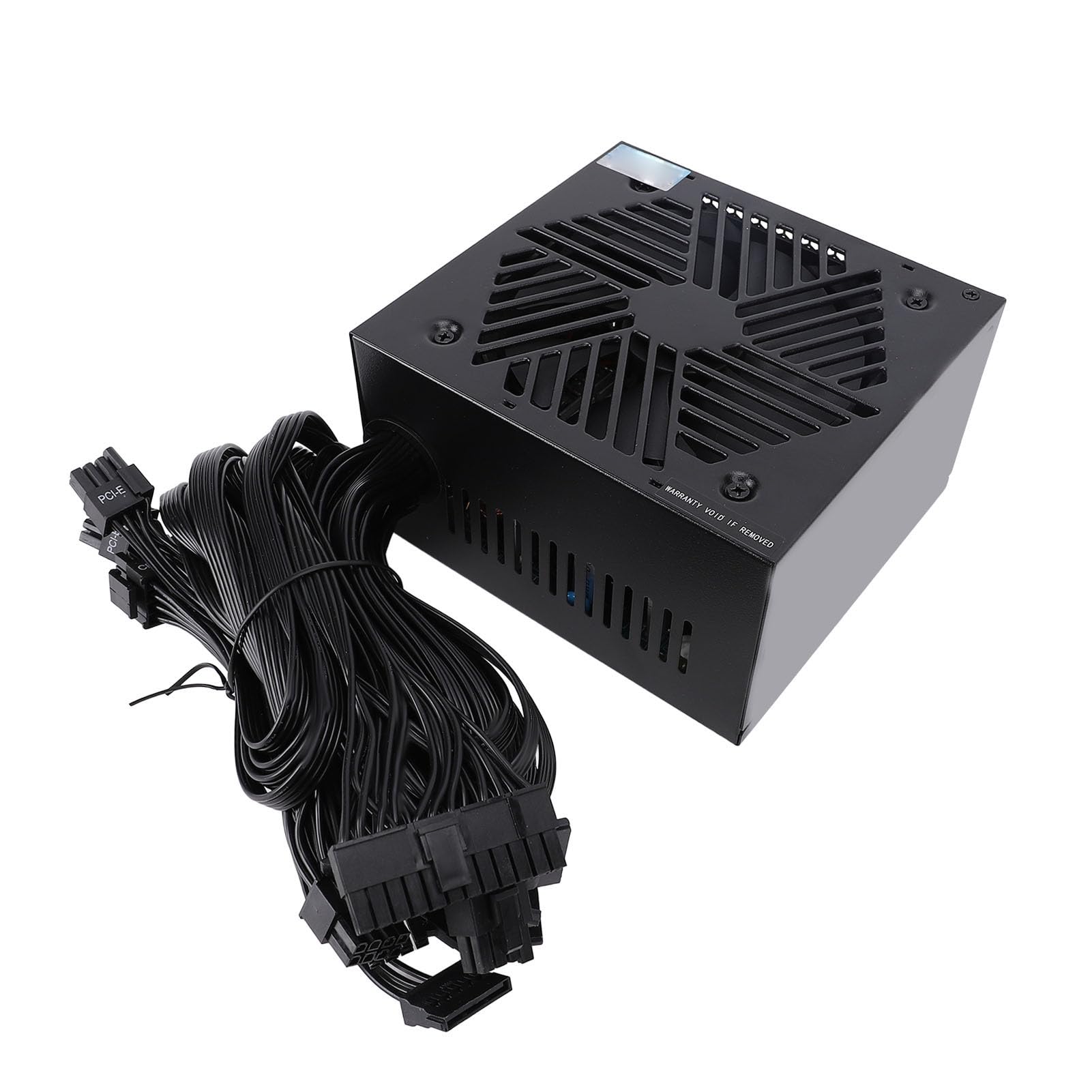 Zasilacz 600 W ATX PSU 80+ Bronze Certified, Pojedyncza Szyna 12 V, Inteligentne Zarządzanie temperaturą z Cichym Wentylatorem 120 Mm do Komputerów do Gier o Wysokiej Wydajności