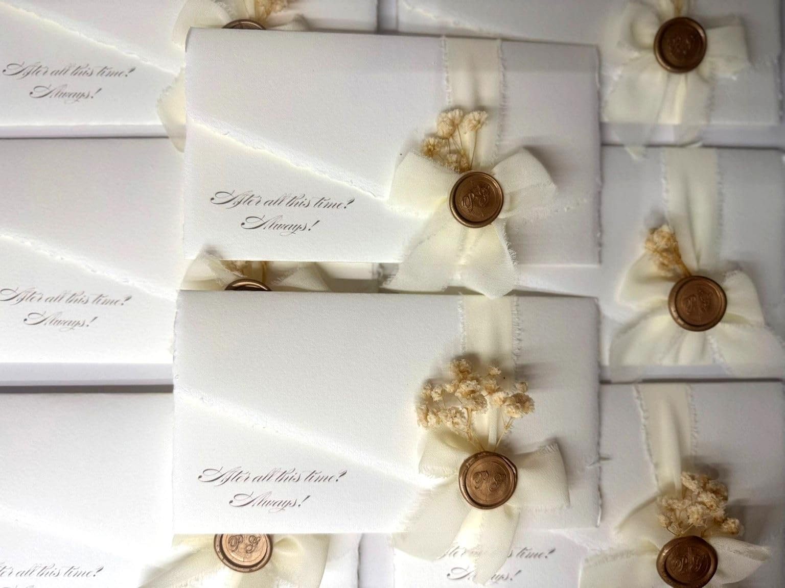 Partecipazioni Matrimonio Personalizzate – Inviti Nozze in Carta Amalfi Italiana Artigianale – Con Sigillo in Ceralacca (Opzionale) – Set da 10
