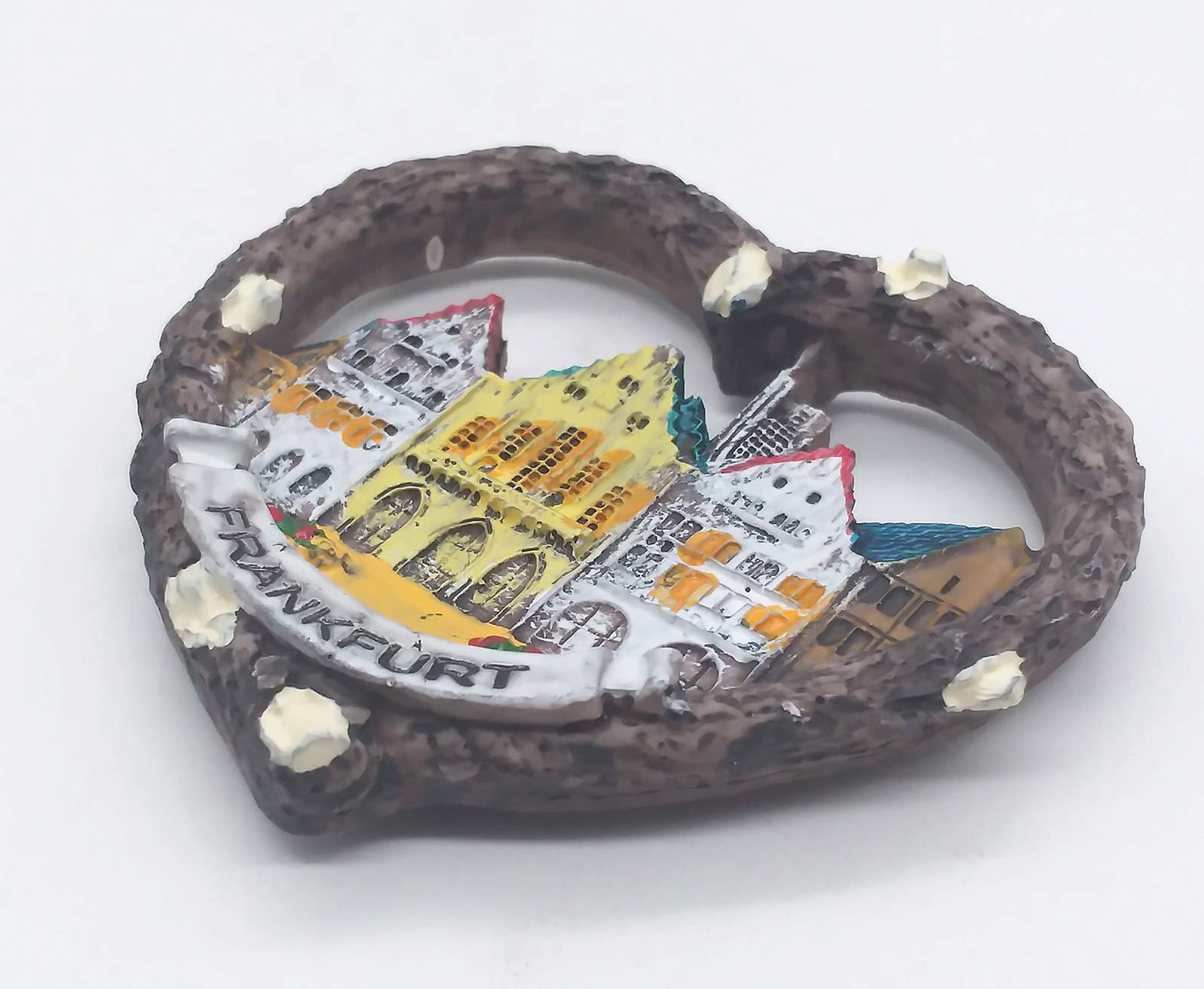 Calamita 3D Francoforte Germania | Magnete Da Frigorifero Souvenir In Resina Fatto A Mano 10,5 Cm