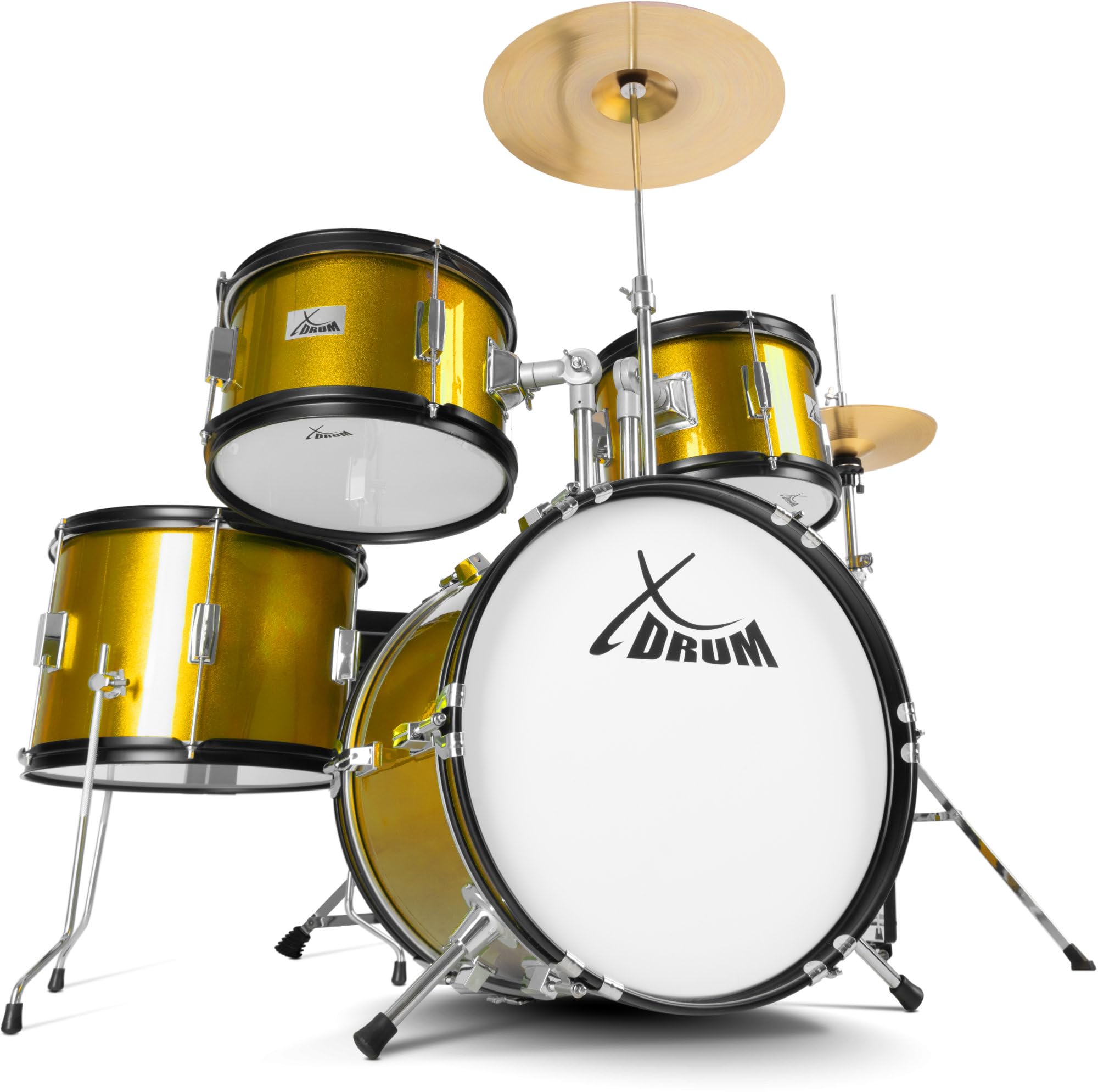 XDrum Junior Pro Kinder Schlagzeug Sunset Gold Sparkle