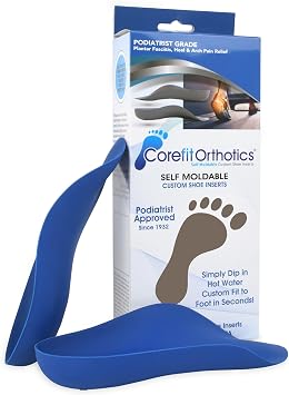 Corefit Custom Orthotics Medical Grade 3/4 Length Blue, Mens 9 to 9.5