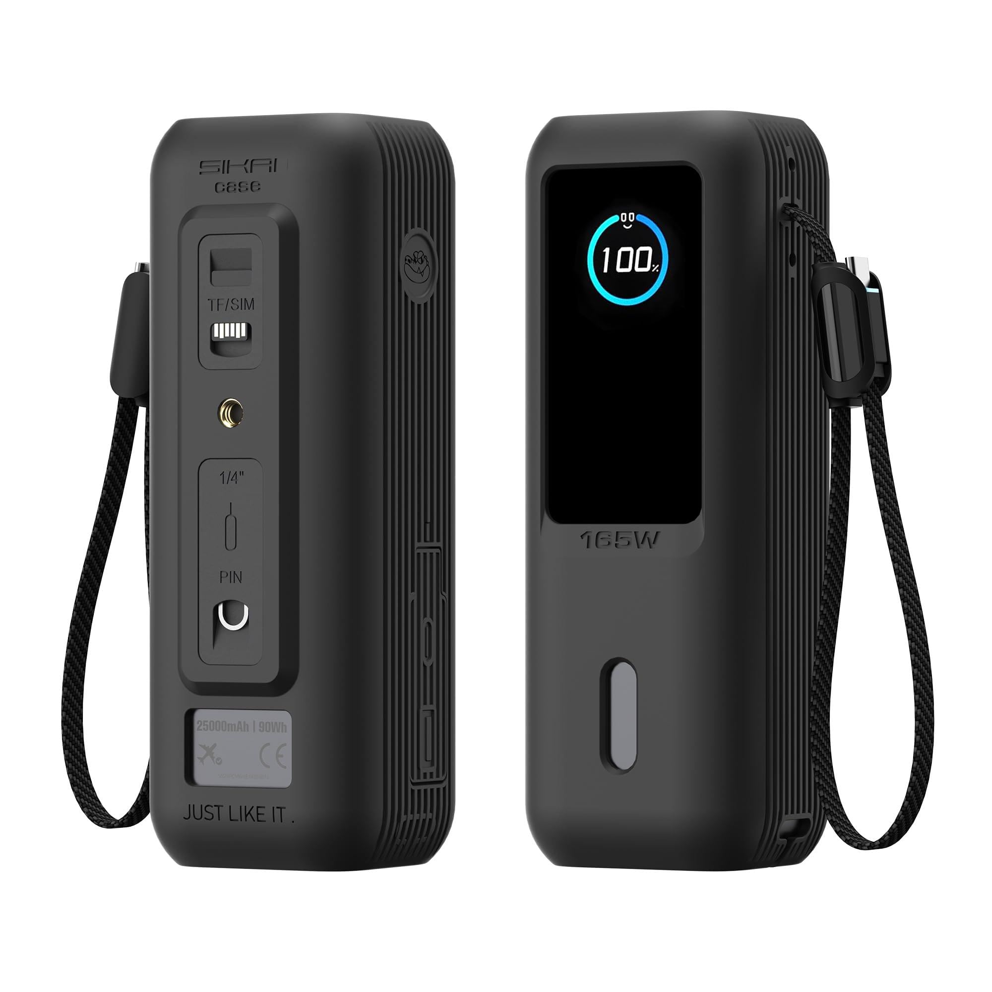 BRIMFORD Silikon-Schutzhülle für Anker 165W (25000mAh) Laptop-Powerbank, mit TF/SIM-Kartensteckplatz und hautfreundlicher Trageschlaufe