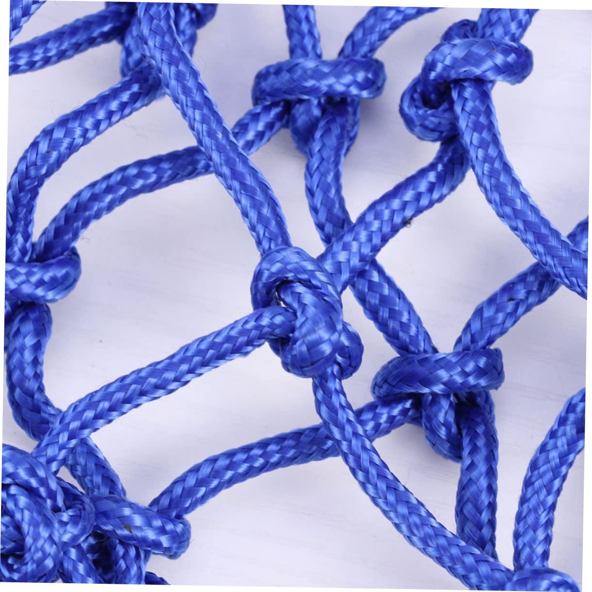 Sosoport 6pcs Blue Nylon Mesh Net Drawstring Storage Bag for Basketball Soccer Heavy Duty Carrier with Opening Durable Design