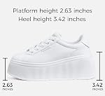 LUCKY STEP Women's Platform Fashion Sneakers Classic Wedge Canvas Casual Low Top Retro Walking Shoes