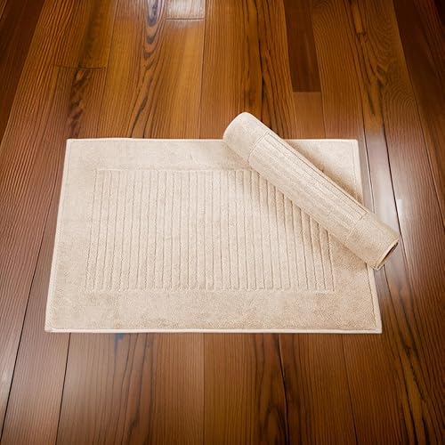 Miniatura 2 de Classic Turkish Towels - Juego de 2 tapetes de baño de algodón de alta calidad, gruesos y absorbentes, acanalados, hechos con 100% algodón turco