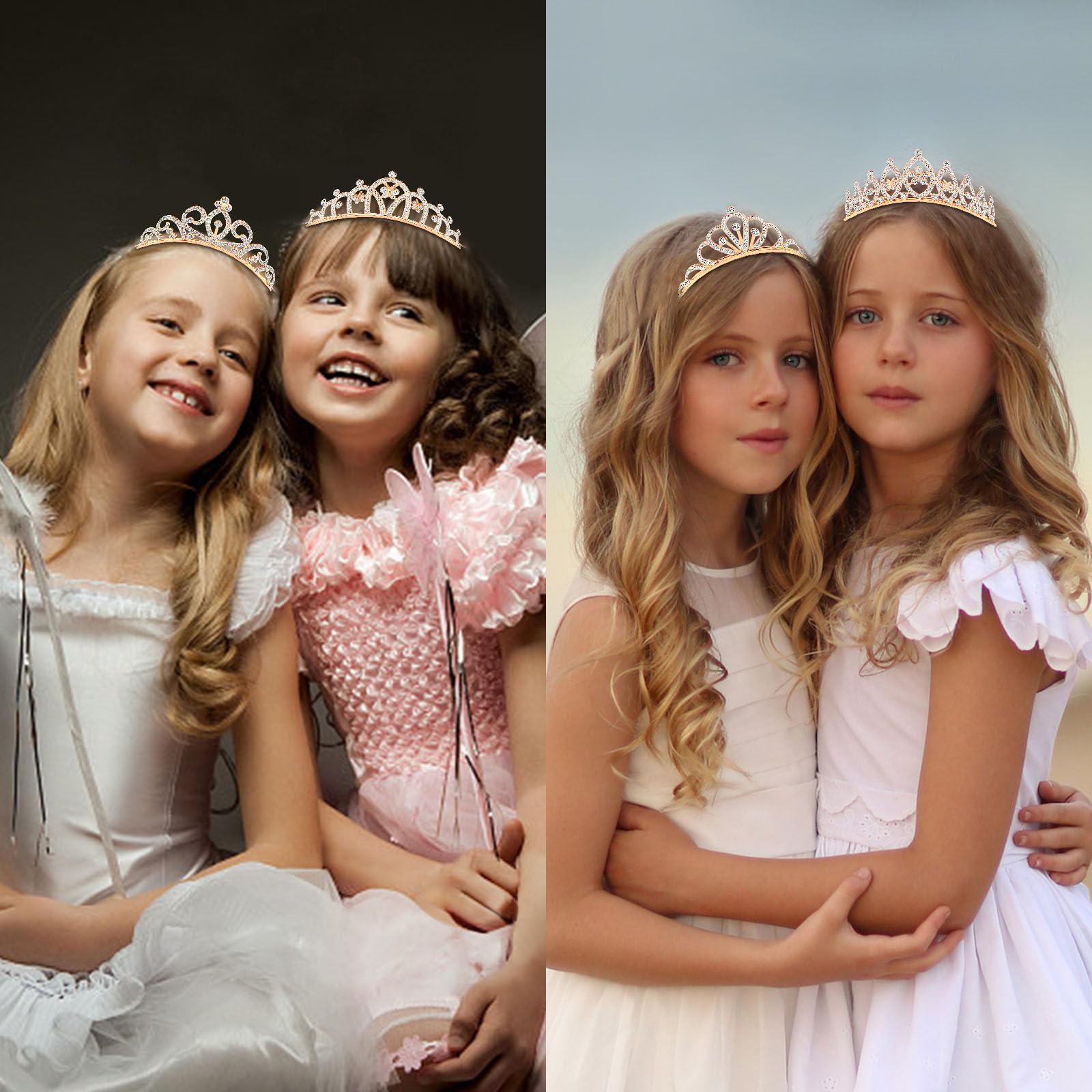 Amazon.com : 8 Pack Princess Crown Rhinestone Tiaras for 