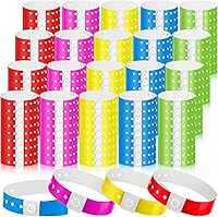 Vista 18 de Henoyso 600 pulseras de plástico de colores surtidos para eventos, pulsera de vinilo de plástico para eventos, identificación de banda de brazo