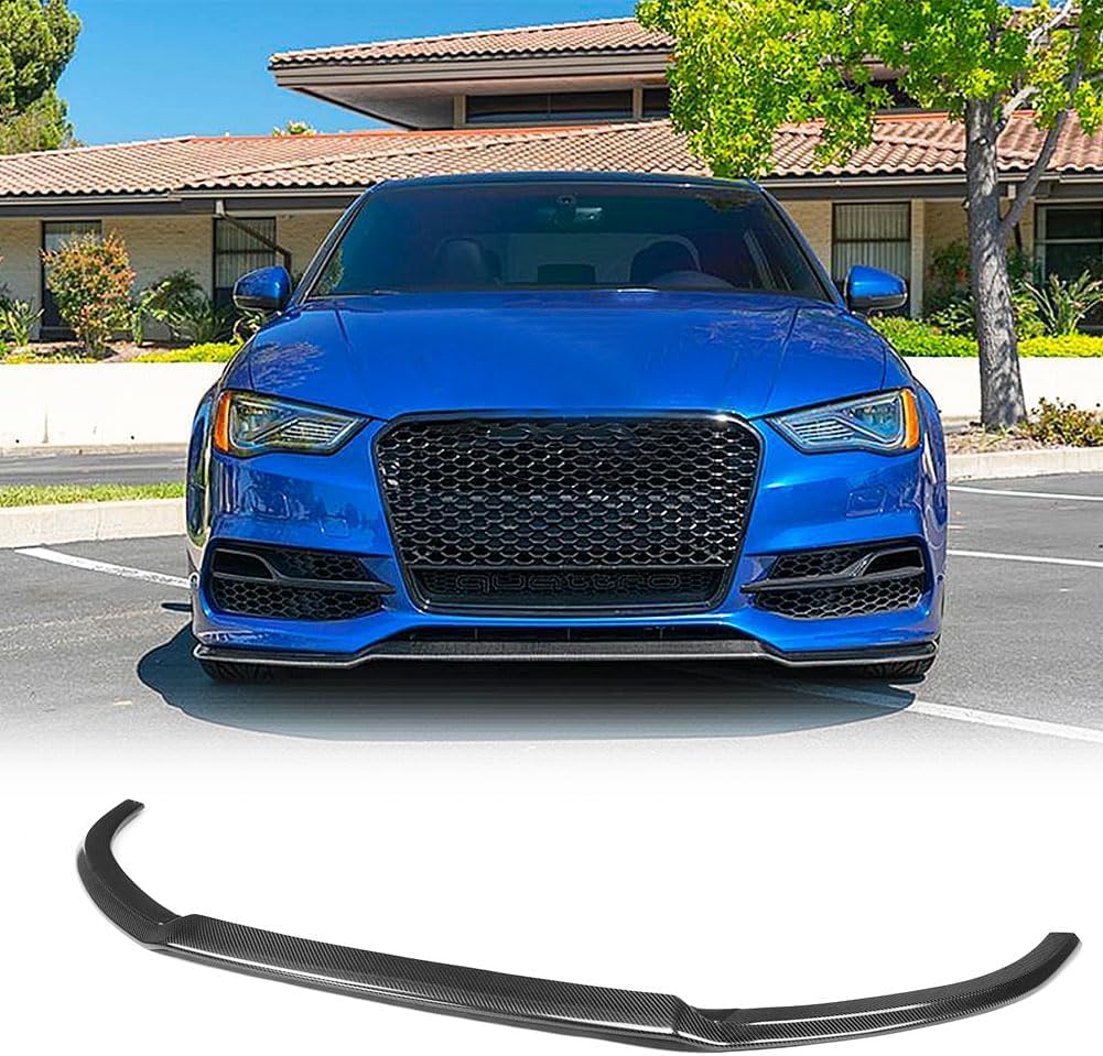 Carbon Fiber Front Bumper Lip for Audi A3 8V Sline S3 Sedan Pre-facelift 2014 2015 2016 Add-on Pure Chin Spoiler Splitter Protector