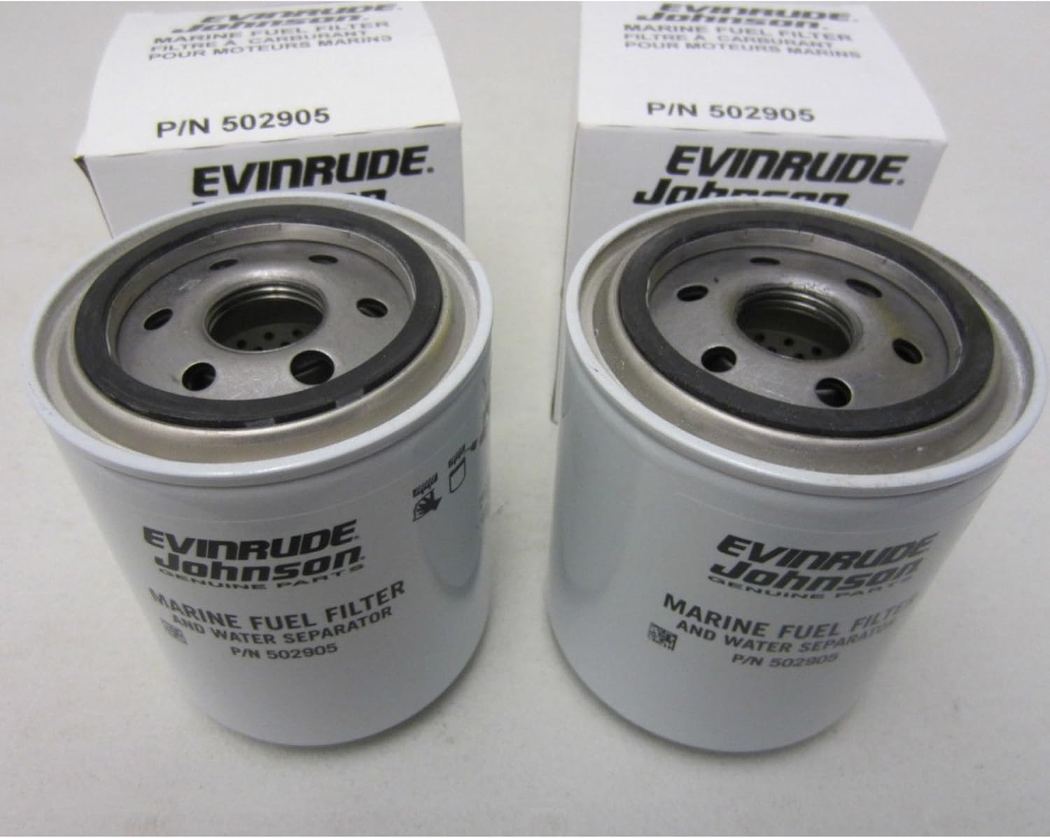 Johnson/Evinrude/OMC New OEM PAIR Water Separating Fuel Filter Cannister 502905