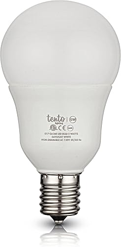 Miniatura 7 de tento Bombilla LED E17 de luz diurna 6000k 40 W de repuesto 5 vatios solamente  Bombillas LED de globo de base intermedia E17 paquete de 4 bombillas