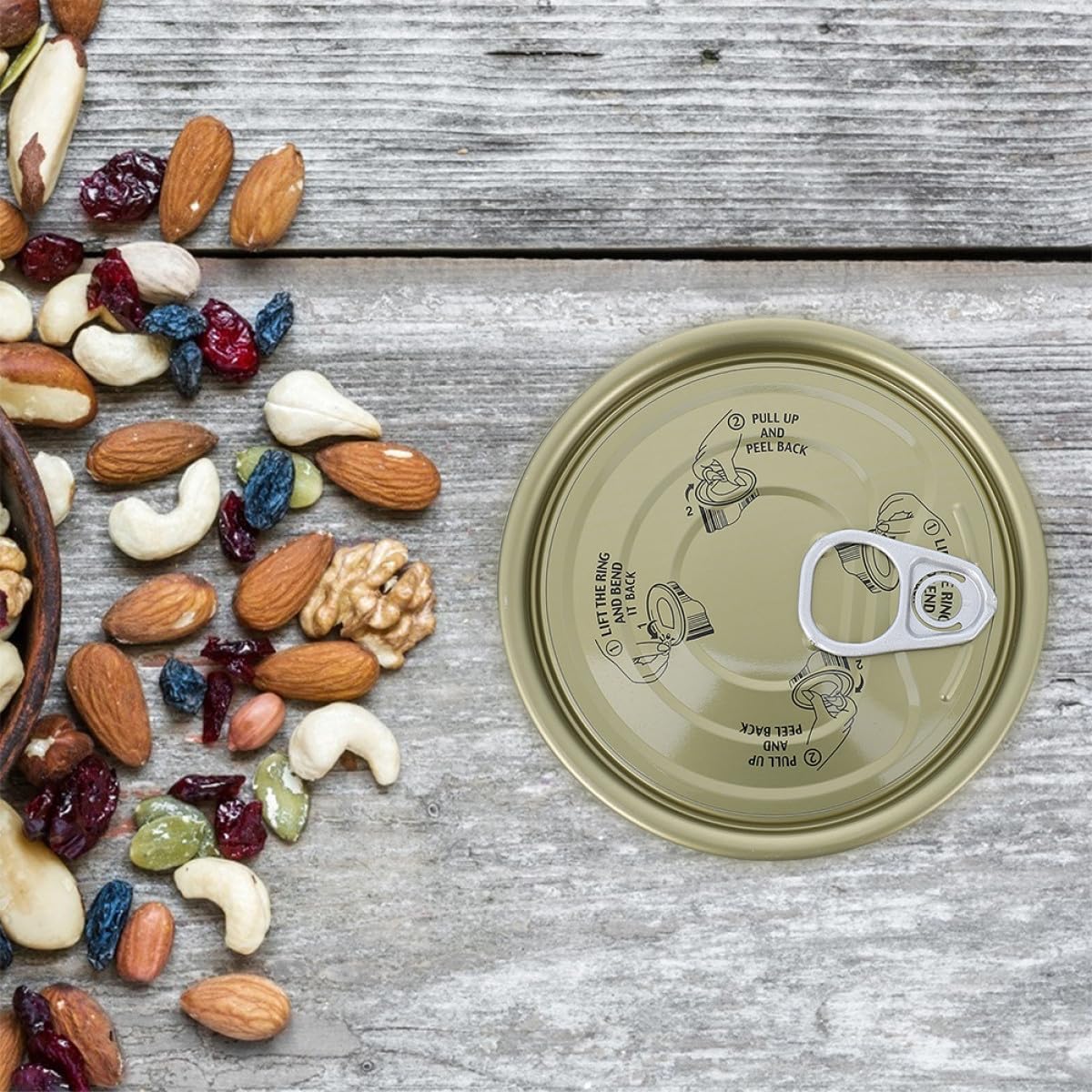 Barattoli in Lamiera per Alimenti 12 Pezzi, Contenitori Ermetici per Carne e Dolci, Leggeri e Ricaricabili, per Conservare Biscotti e Dessert in Cucina