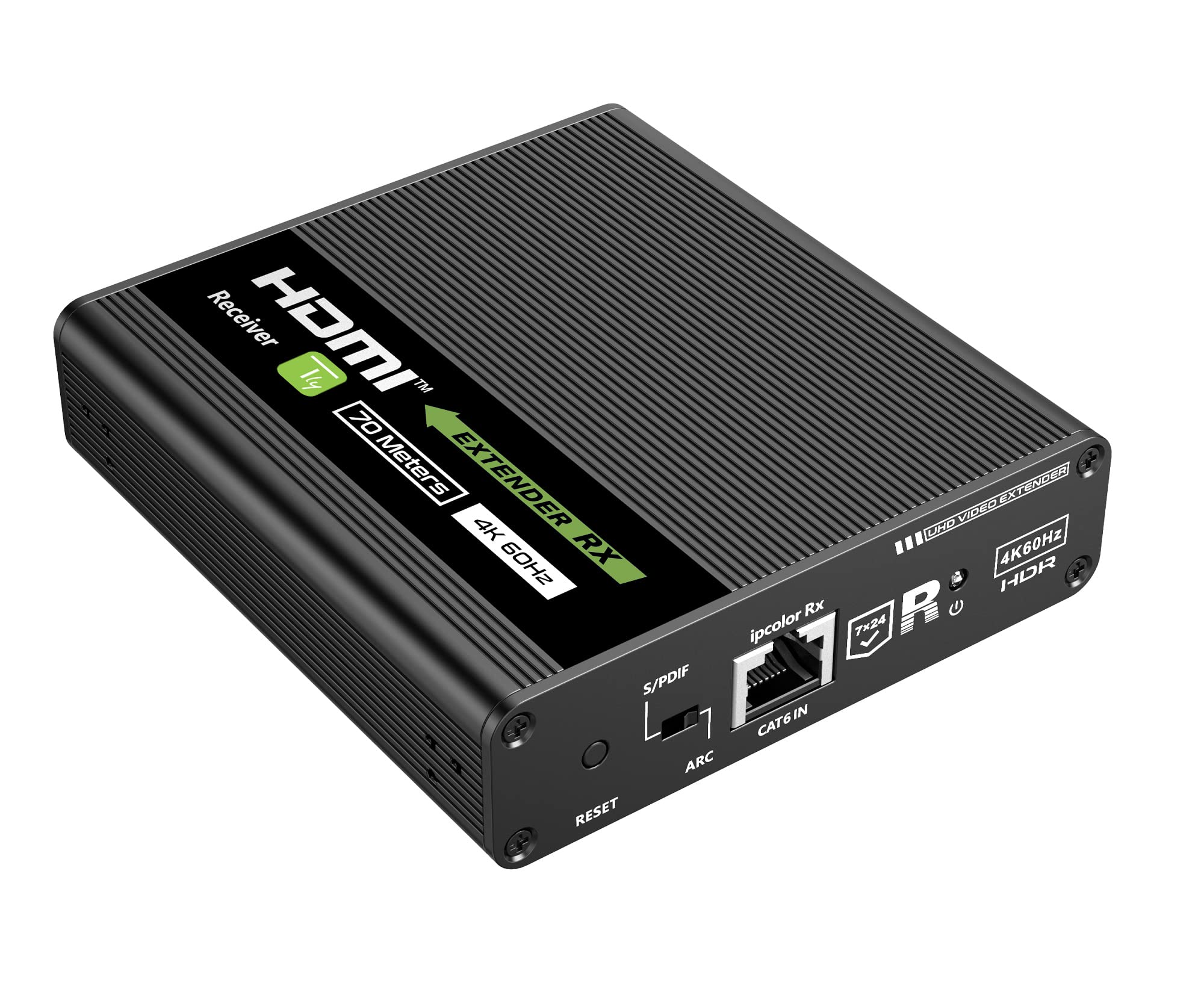 Techly 362312 Amplificatore Extender HDMI 4K Fino a 70m su Cavo Cat.6/6A/7 Punto-Punto