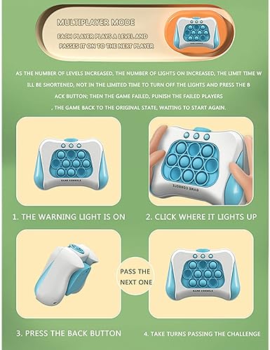 Miniatura 7 de Juguete electrónico de mano para juegos de prensa, consola de rompecabezas, juguete de descompresión, juguete de burbujas para niños autistas,