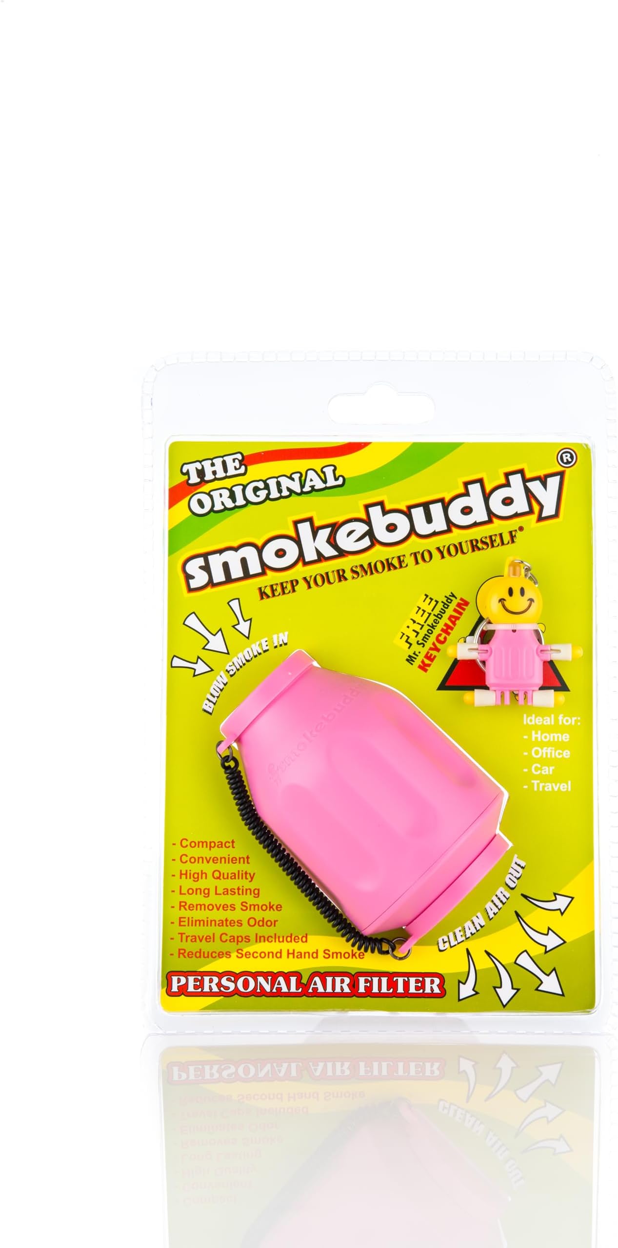 (スモークバディ) smokebuddy 煙 匂い 消臭フィルター オリジナルサイズ ピンク キャラクター キーチェーン付